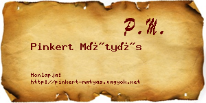 Pinkert Mátyás névjegykártya